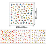 Autocollants pour ongles pour enfants filles, plus de 600 motifs d'animaux, fruits, dinosaures, voitures, fleurs, autocollants 3D pour ongles, fête d'anniversaire, thé, salon de manucure et spa, cadeau