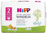 Mini couches HiPP Babysanft taille 2 en pack de 2 semaines (124 couches)