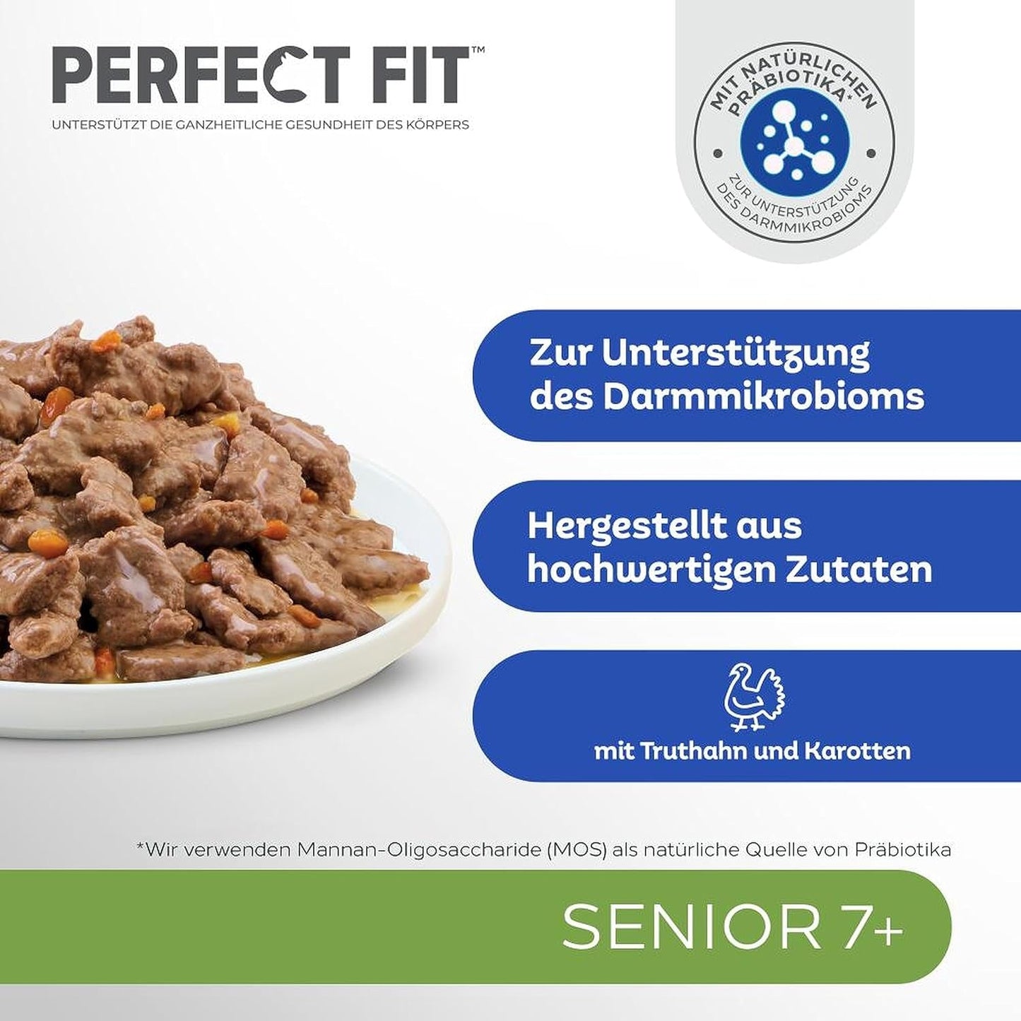PERFECT FIT™ Sachets de portions pour chat senior avec dinde et carottes, 12 x 85 g