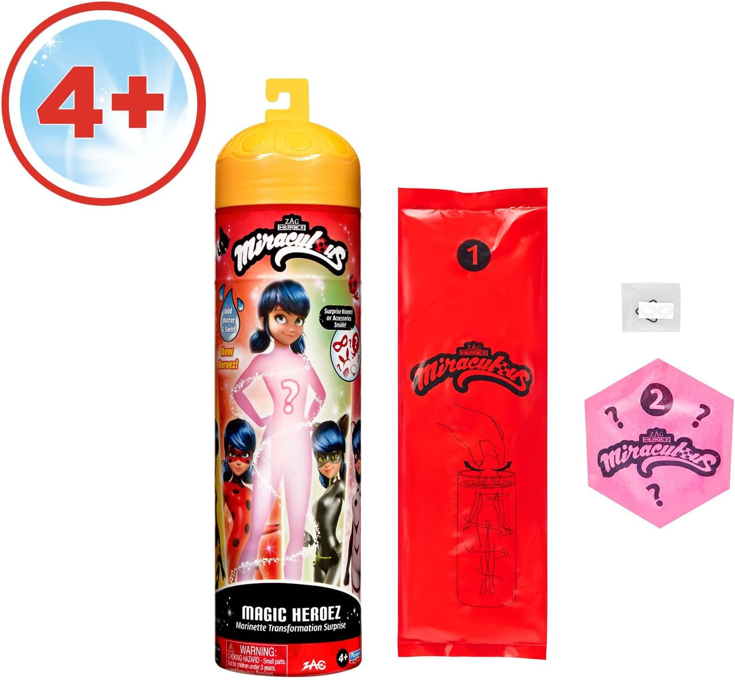 Bandai - Miraculous Ladybug - Poupée Marinette Changement de Couleur Surprise - Poupée Articulée Miraculous, 26 cm + 3 Surprises - Modèle Aléatoire - P50390 Dolls Naty Shop