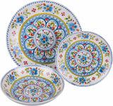 Service de table en porcelaine 18 pièces, 6 services d'assiettes différents, Andalousie
