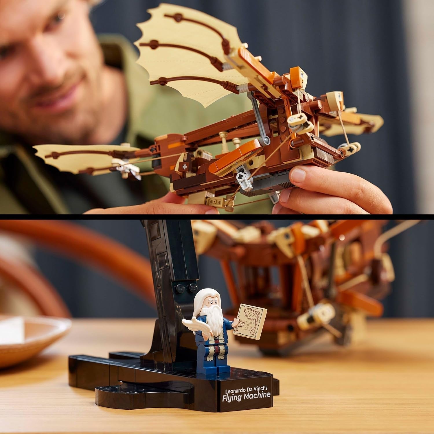 LEGO Icons La machine volante de Léonard de Vinci avec des ailes battantes - Comprend une figurine et un support - Ensemble de construction pour adultes - Ensemble de décoration pour la maison - Idée cadeau - 10363 Jeux de construction Besuche den LEGO-Store