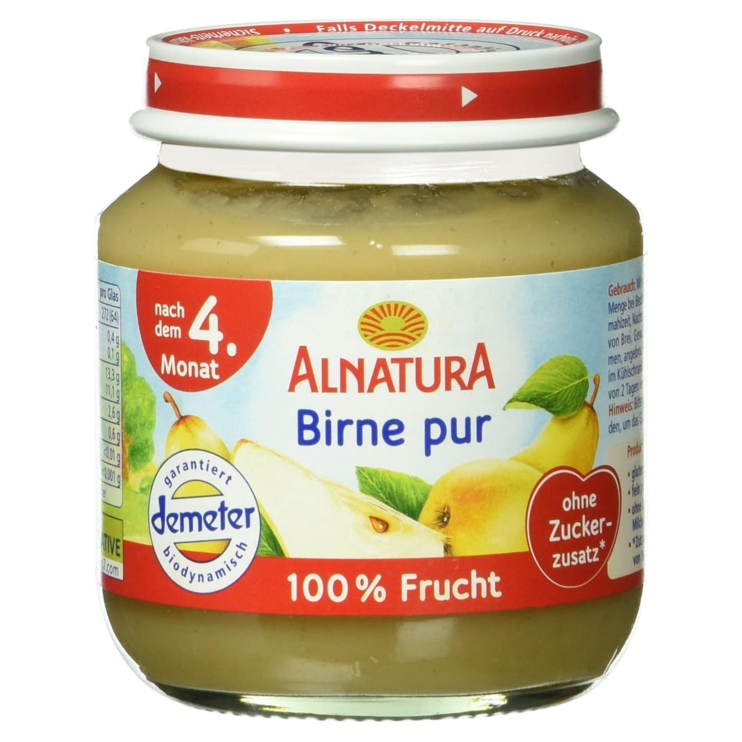 Bio Birne pure, selon 4. Monat, 125g