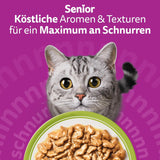 Whiskas Senior 7+ Wet Food Sélection Mixte en Gelée, 84 Sachets, 84x85g (1 Grand Paquet) - Nourriture humide de haute qualité pour chats de 7 ans et plus