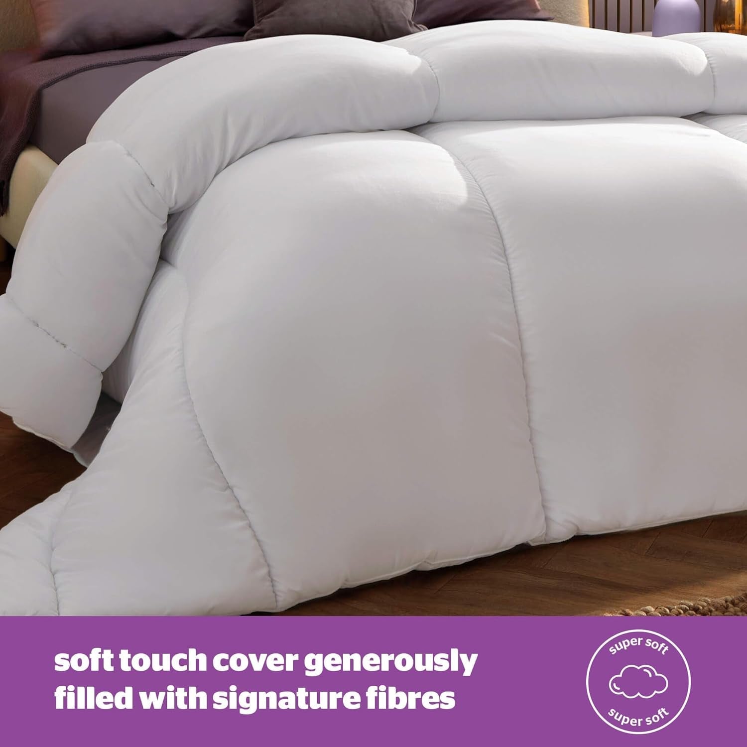 Couette Silentnight Deep Sleep, blanc, microfibre, blanc, lit simple Couettes et couettes Naty Shop
