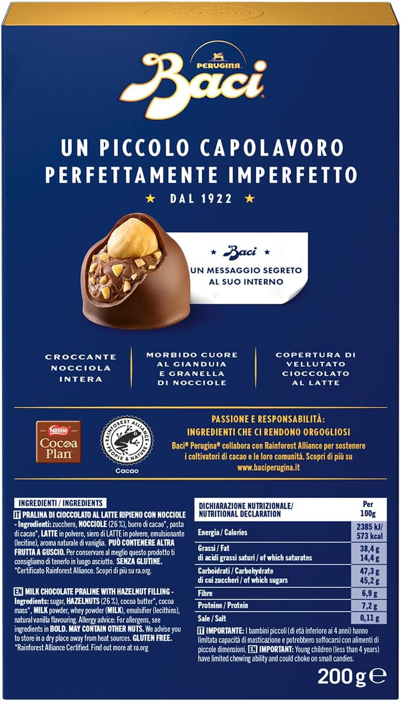 Chocolats fourrés au chocolat au lait et noisettes, boîte 200g