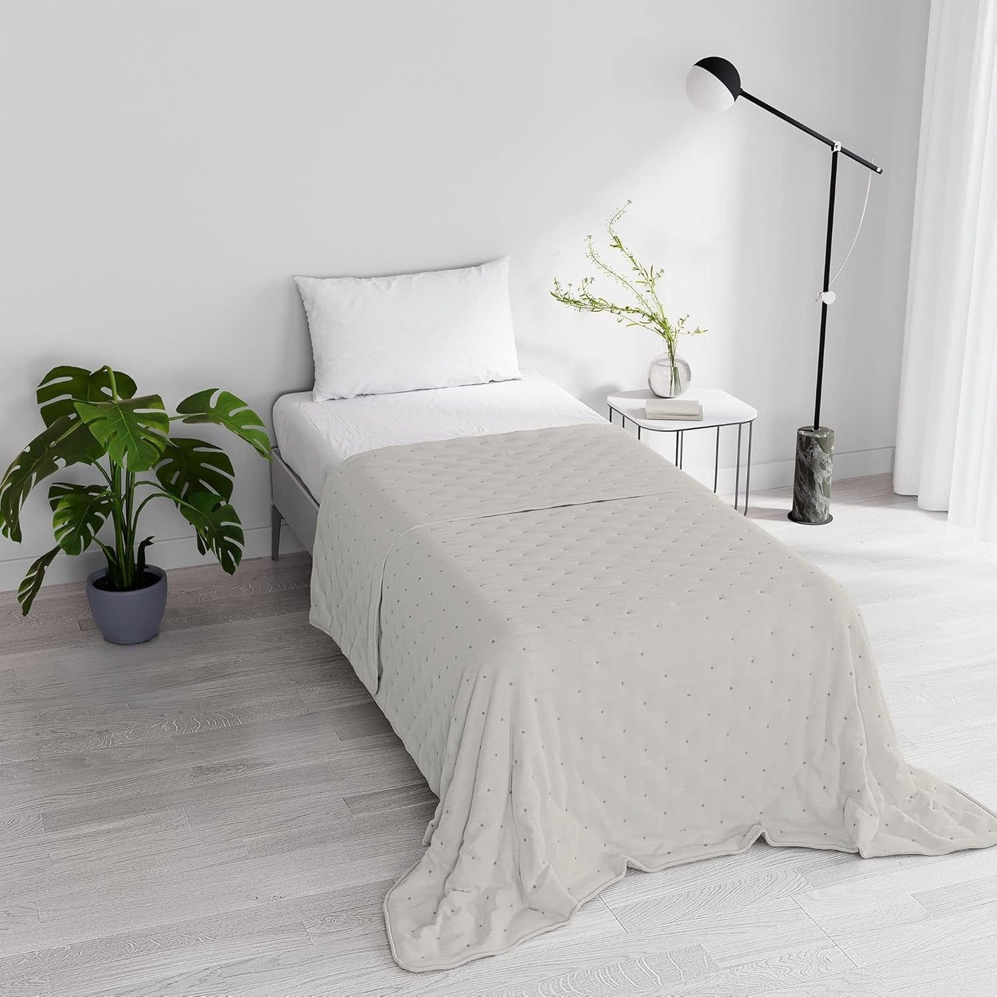Couette d'été élégante, matelassée, verte, 170 X 250 cm Couettes et couettes Naty Shop Beige 170X250Cm