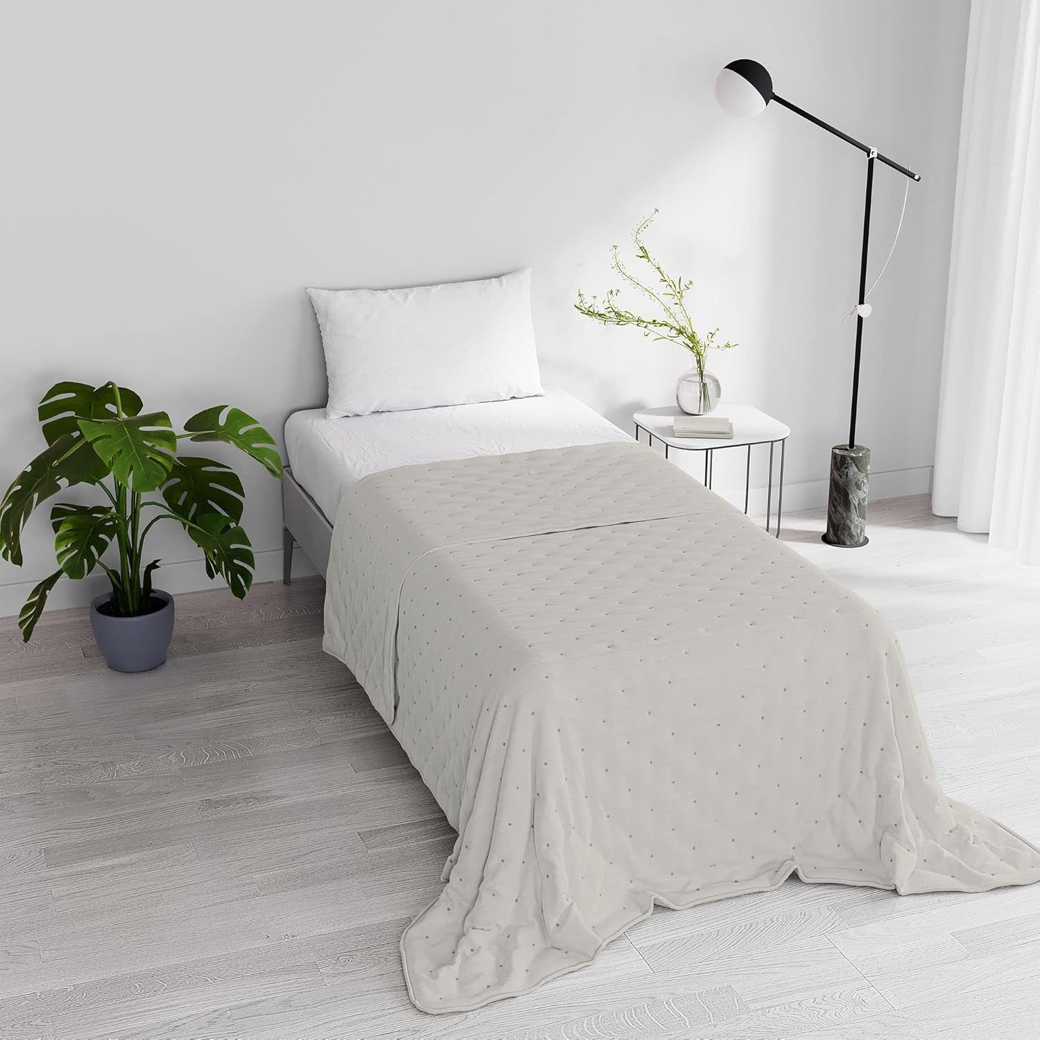 Couette d'été élégante, matelassée, verte, 170 X 250 cm Couettes et couettes Naty Shop Beige 170X250Cm