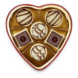 Chocolat Lindt du cœur | 30g | 6 pralines au Marc de Champagne, Coeur à l'Orange, Croustillant de Chocolat au Lait, Massepain Orange dans une jolie boîte en forme de coeur | Cadeau de chocolat | Cadeau chocolat