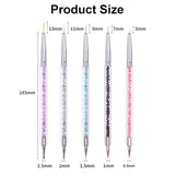 5 pièces Nagel Pinsel Set, Nageldesign Pinsel, outils de pointage Nail Art, stylo acrylique professionnel à double extrémité pour Nail Art Design