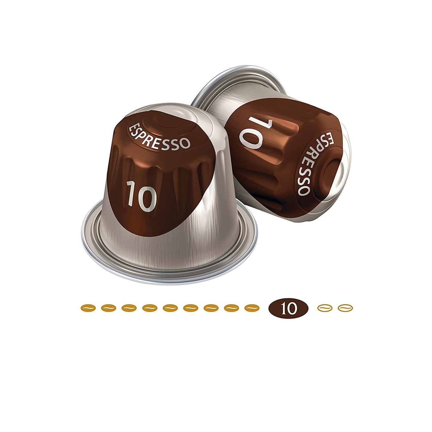 Jacobs Kaffeekapseln Espresso Intenso, Intensität 10/12, 10 x 10 Getränke, Nespresso* compatible Kaffee Kapseln, 100 Kapseln