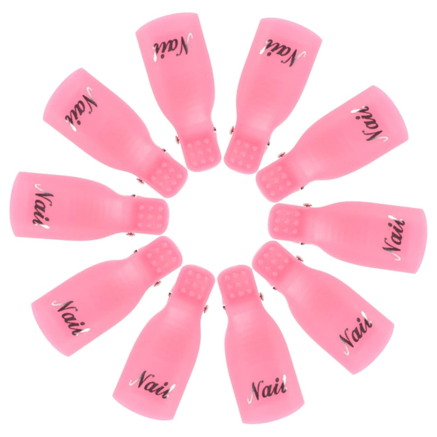 Hanyousheng Pinces à ongles, Clips à ongles, 10 pièces Noir Pinces à ongles, Pinces à ongles, Nails Art Gel Cap, Soak Off Clip Cap UV Gel Poliermittel Entferner Wrap Nail Tool