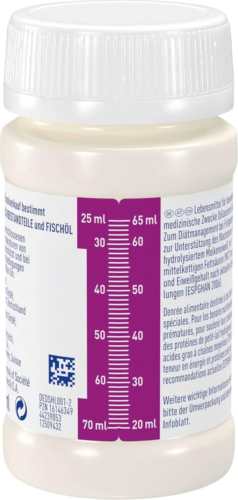 Aliment pour bébés prématurés BEBA Niveau 2, Aliment spécial pour bébés prématurés et nouveau-nés de faible poids, prêt à boire, pack de 32 (32 x 90 ml) Naty Shop