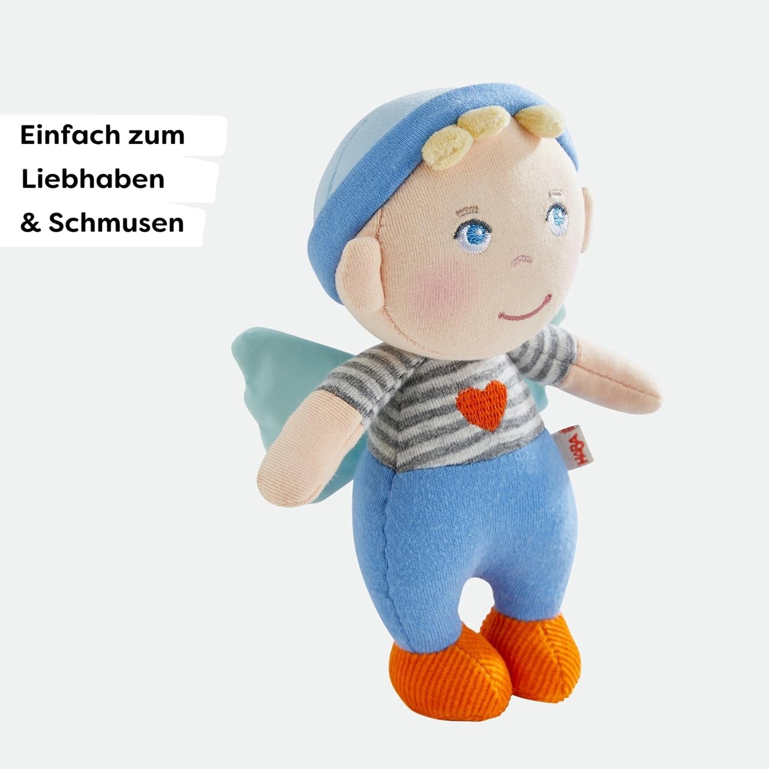 HABA Tapis Ange Gardien - Jolie poupée textile (15 cm), cadeau de bienvenue idéal pour les bébés et les jeunes enfants - Lavable à 30 °C - 2011869001