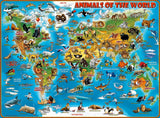 Ravensburger Puzzle pour enfants - 13257 Animaux du monde - Puzzle Carte du monde pour enfants à partir de 9 ans, avec 300 pièces au format Xxl Puzzle Naty Shop