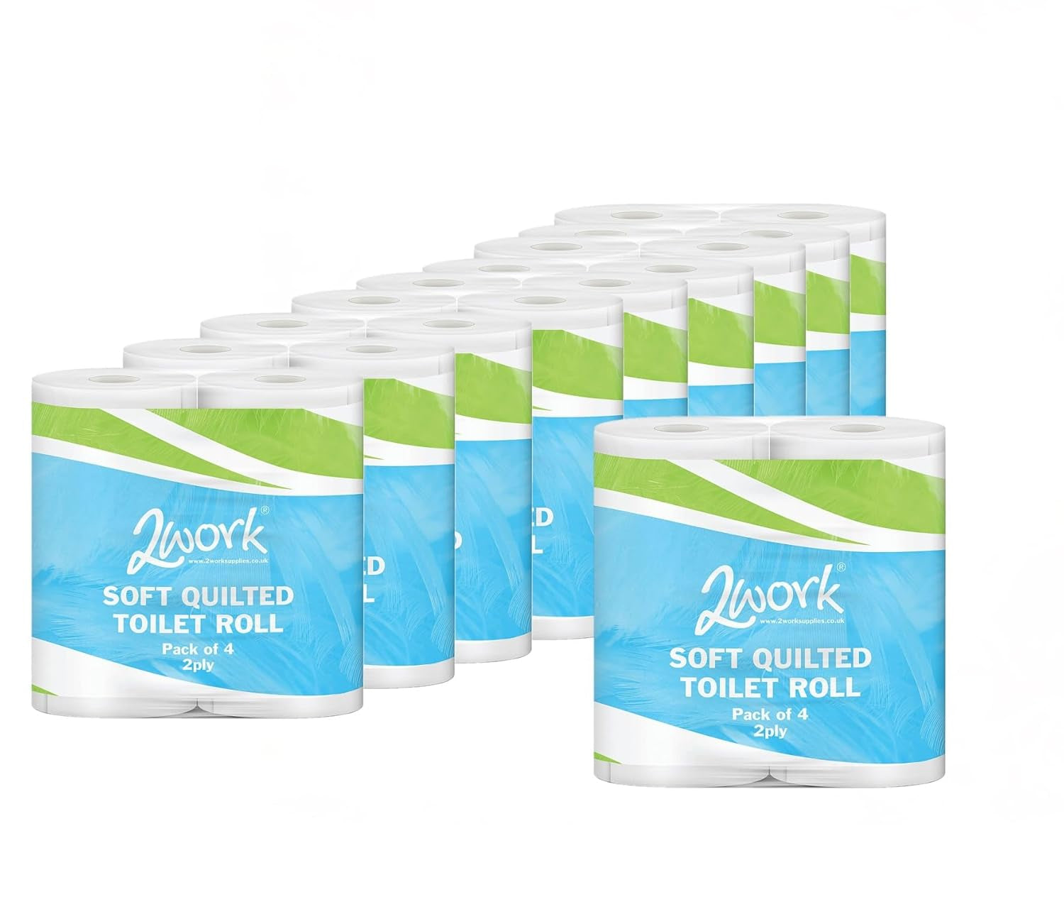 Star Dq4Pk Rouleau de papier toilette de luxe matelassé 2 épaisseurs blanc (40 pièces)