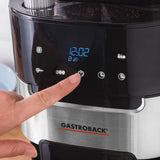Machine à expresso thermique GASTROBACK Grind & Brew Pro, argent, noir