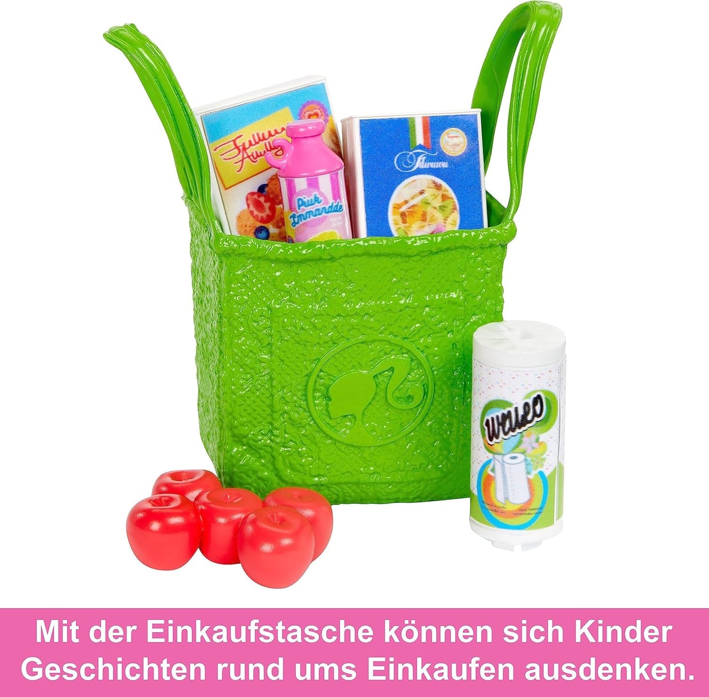 Barbie Doll Pantry Playset avec plus de 25 pièces de cuisine et accessoires – Parfait pour les petits gourmets et cadeau pour les enfants de 3 ans et plus, HJV38