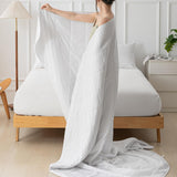 Couette d'été 155X220 Couette d'été légère Couettes 90 GSM Couette 155X220Cm Couette fine Utilisable sans housse Couette rafraîchissante Soft Cosy Blanc Couettes et couettes Naty Shop