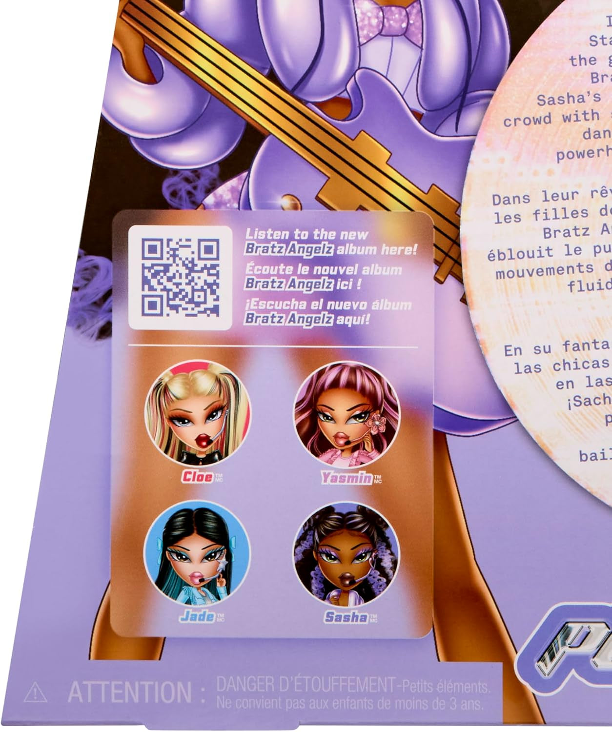 BRATZ Pop Starz Sasha – Poupée mannequin avec porte-clés, tenue et accessoires musicaux à collectionner