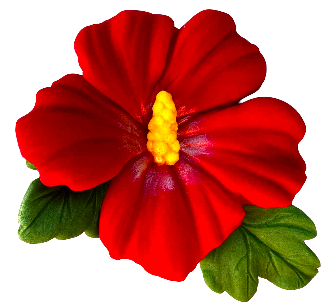 Délicieuse décoration florale d'hibiscus - comestible, taille 9,5 cm, goût sucré décoratif pour gâteaux