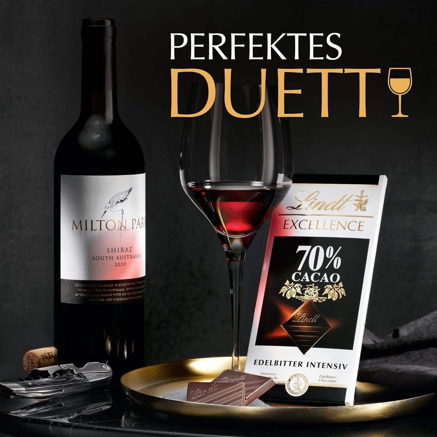 Lindt EXCELLENCE 70% cacao - chocolat noir, comprimé de 100 grammes Naty Shop