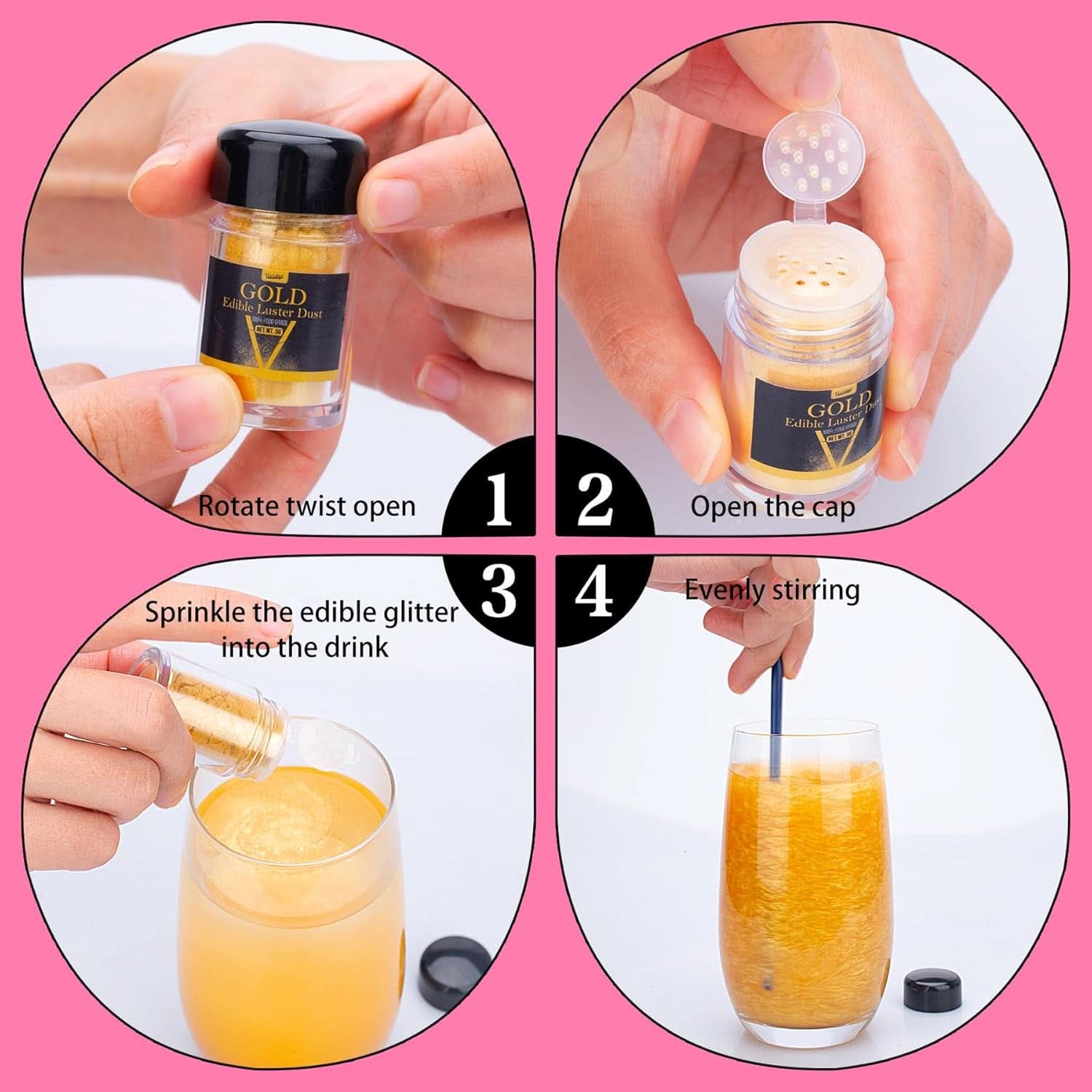 Paillettes comestibles, 5 grammes Naty Shop
