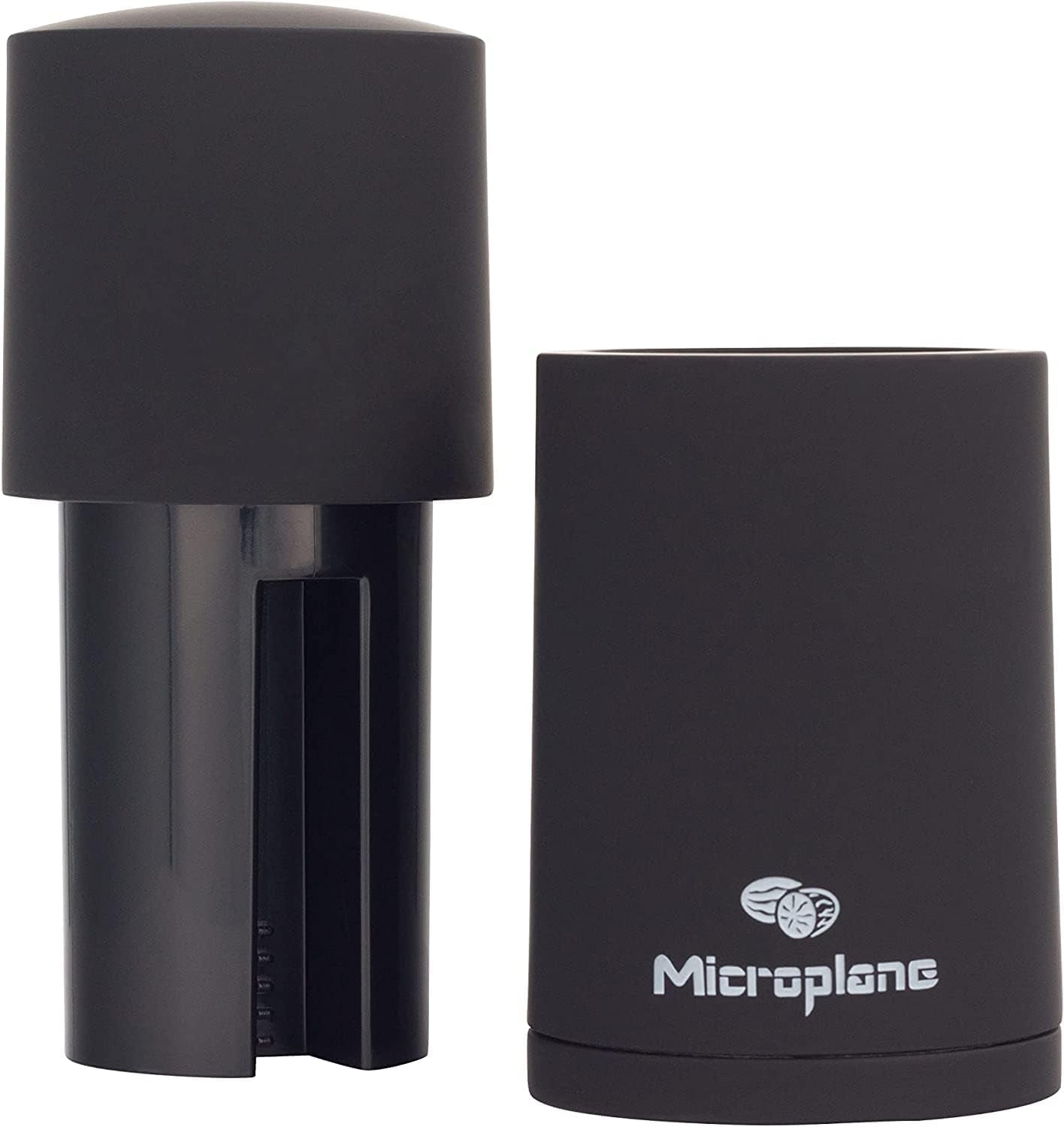 Moulin à épices Microplane noir pour noix de muscade, cannelle, fèves tonka, poivre long et autres épices sèches Broyage et broyeurs Naty Shop