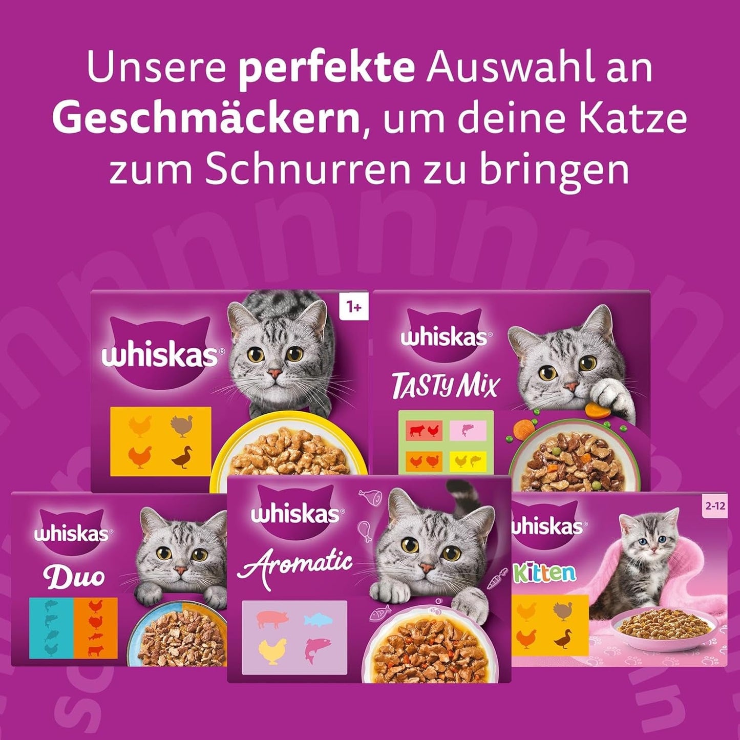 Whiskas Junior Classic Selection Nourriture humide pour chats en sauce, 48 sachets, 12 x 85 g (Pack de 4) - Nourriture humide de haute qualité pour chats en croissance, de 2 à 12 mois