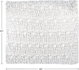 Lavish Home Couverture surdimensionnée en fausse fourrure Gerüschte, 152,4 x 203,2 cm, fausse fourrure jacquard, jeté queen size pour lits et canapés, lits et couvertures gris Lavish Home