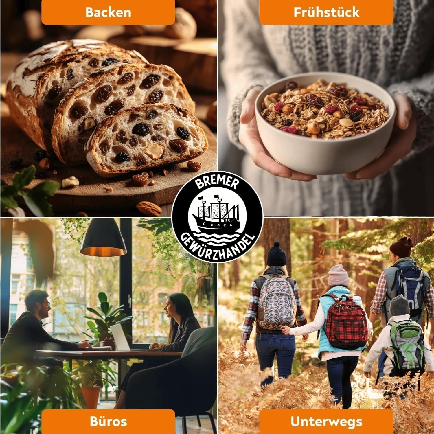 Bremer Gewürzhandel abricots secs, fruits secs sans sucre ajouté et sans soufre, 1kg Produits déshydratés Naty Shop