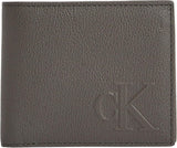 Calvin Klein Sculpted Impression Billfod CC Lv04g1022g Accessoires de voyage Portefeuille à deux volets Portefeuille pour homme Naty Shop Gris (Beluga) Os
