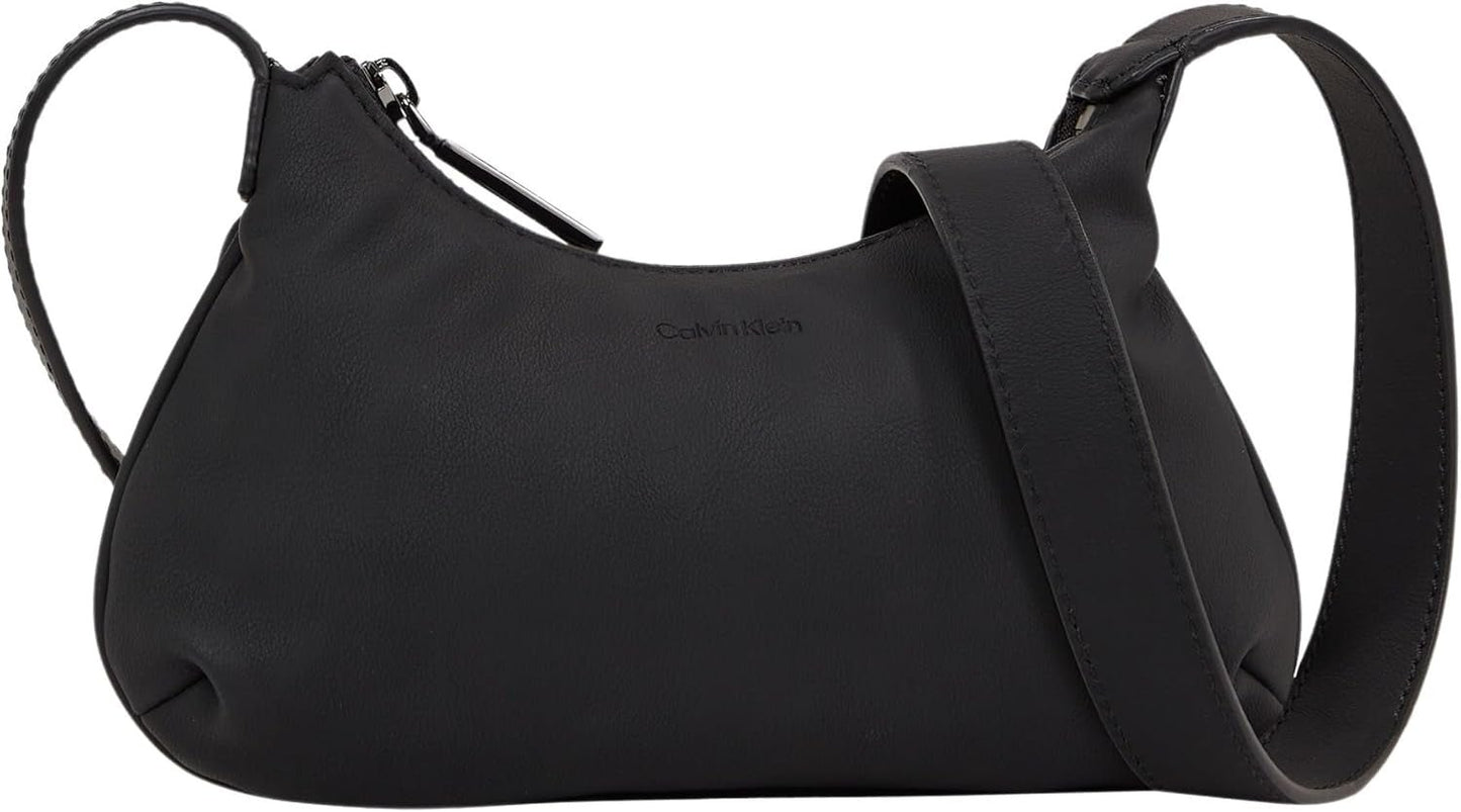 Calvin Klein Crossbody Klein Sac à bandoulière zippé, Noir (Ck Black), Sacs grandeur nature Femme Naty Shop Default Title