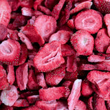 Fraises lyophilisées 150g - Tranches de fraises lyophilisées - Fruits secs lyophilisés - Fraises séchées - Parfait pour la pâtisserie, la décoration, le snack, le muesli, les desserts Produits déshydratés Naty Shop