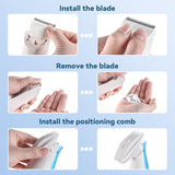 CARER SPARK Tondeuse à cheveux pour enfants, tondeuse à cheveux silencieuse à adsorption sous vide pour enfants IPX7 rechargeable avec 2 peignes de guidage, tondeuse professionnelle sûre pour enfants - Bain et soins de la peau Naty Shop