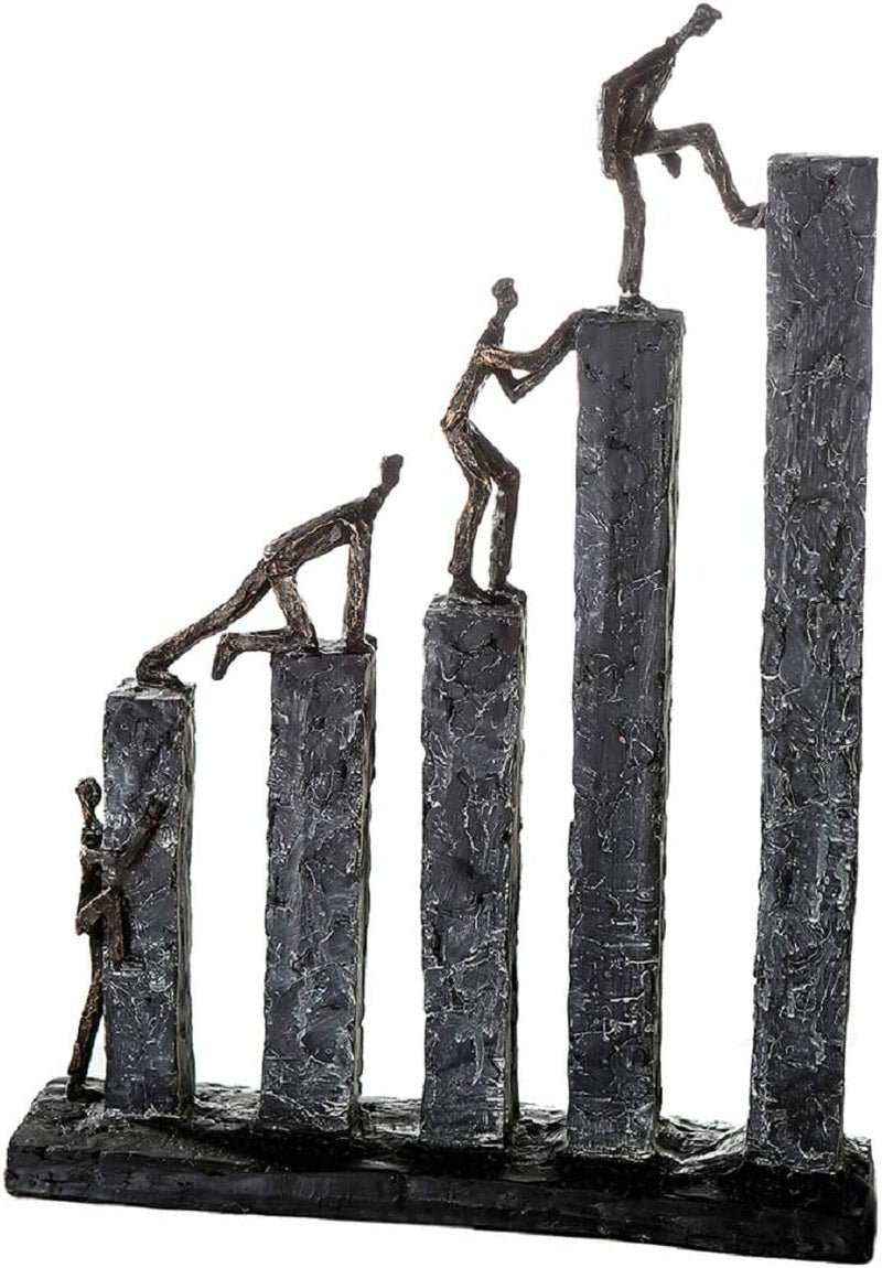 Figurine sculpture décorative Casablanca - En résine synthétique - Modèle : Patience - Coloris : Bronze Noir - Décoration de salon - Hauteur 41 cm Statuettes et sculptures Naty Shop