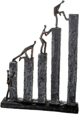 Figurine sculpture décorative Casablanca - En résine synthétique - Modèle : Patience - Coloris : Bronze Noir - Décoration de salon - Hauteur 41 cm Statuettes et sculptures Naty Shop