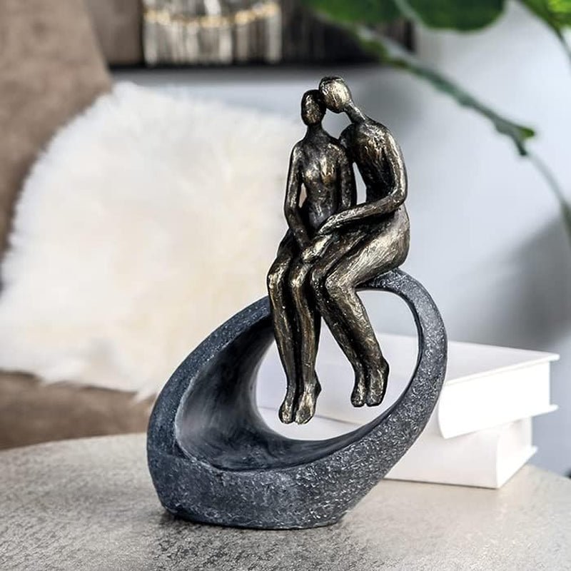 Casablanca - Sculpture - Figurine décorative - Moment - Couple - Poly - bronze coloré - 27 x 19 cm Statuettes et sculptures Naty Shop