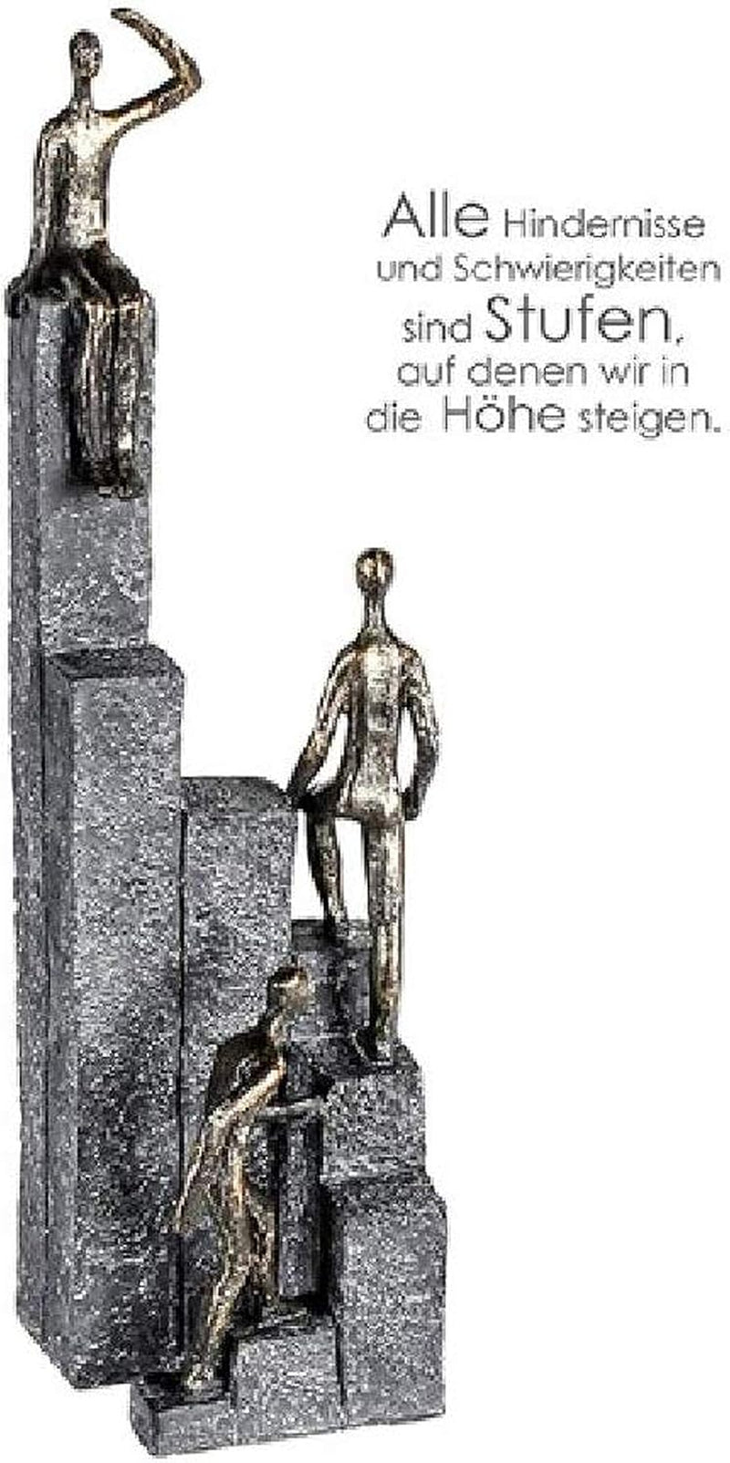 Casablanca - Sculpture - Figurine décorative - Moment - Couple - Poly - bronze coloré - 27 x 19 cm Statuettes et sculptures Naty Shop Bronze, gris Hauteur 39 cm