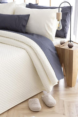 Todocama Fine Boutique Couvre-lit Motif Diamant Printemps Été Automne Hiver 100% Microfibre Extra Douce Couvre-lit Multifonctionnel 105-200 X 260 cm Beige Lits et Couvertures Besuche den Todocama-Store
