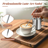 Tasse à lait, tasse à lait en acier inoxydable de 350 ml avec marque de mesure, accessoire Barista, tasse à lait pour cappuccino, expresso, latte art, amateurs de café, argent, 355 ml
