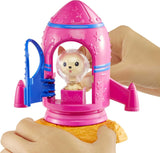 Barbie GXF27 - Station spatiale Aventure spatiale, poupée spatiale, chiot, poste de travail, scènes spatiales, 20 accessoires, jouet cadeau pour enfants à partir de 3 ans