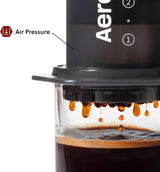 Machine à café et expresso originale AeroPress, cafetière portable de niveau Barista avec chambre, piston et filtres, machine à café et expresso rapide