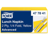 Tork 477840 Serviettes à déjeuner citron vert / Serviettes 2 épaisseurs pour petits repas ou collations / Qualité avancée / 10 X 200 (2000) Serviettes en papier / 32,6 X 33 cm (L X L) / 1/4 plié