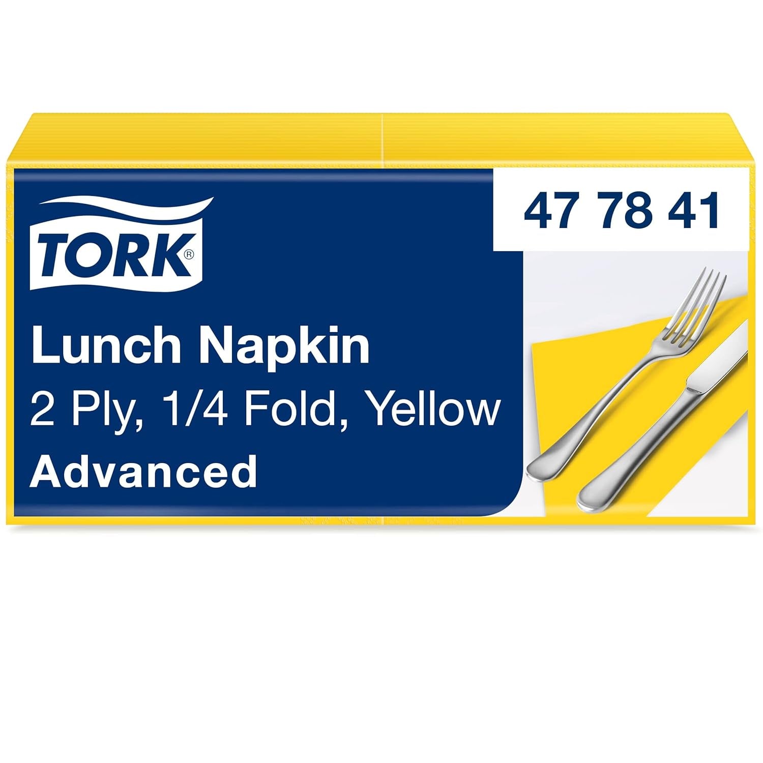 Tork 477840 Serviettes à déjeuner citron vert / Serviettes 2 épaisseurs pour petits repas ou collations / Qualité avancée / 10 X 200 (2000) Serviettes en papier / 32,6 X 33 cm (L X L) / 1/4 plié