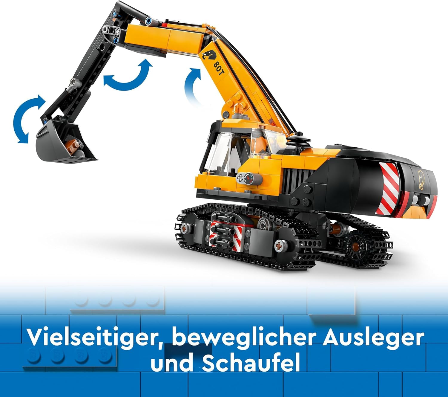 Pelle sur chenilles LEGO City, pelle jouet pour enfants à partir de 8 ans, jouet de construction avec modèle de pelle, camion à construire avec accessoires et 3 figurines 60420 Jeux de construction Besuche den LEGO-Store