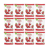 Chips de fruits biologiques 100 % fraises Chips de fraises lyophilisées paquet de 12 (12 x 12 g) et cœurs croustillants banane et fraise collation biologique pour enfants et bébés (9 x 30 g) 270 g
