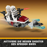 LEGO Star Wars 75372 Pack de combat Clone Trooper et Battle Droid, Incl. 4 figurines, 5 droïdes et une moto speeder avec un tireur - Jouets de construction pour garçons et filles à partir de 7 ans Jeux de construction Besuche den LEGO-Store