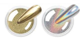 BISHENGYF Silver Chrome Nail Powder - Metal Holo Chromfarbener Nagelpuder, 1G Cromepulver Nägel Glitzer Glänzende Silver Nagelpulver Spiegeleffekt Pigment Nagelkunst, DIY-Design-Dekor Frauen Geschenk