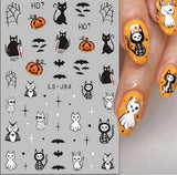 Autocollants pour ongles Halloween, 8 feuilles d'autocollants pour ongles Halloween, autocollants pour ongles, nail art, breloques pour ongles, accessoires pour ongles, design de Noël, Noël (type A)